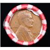 Image 2 : Mixed small cents 1c orig shotgun roll, 1930-p Lincoln Cent, Wheat Cent other end, Bank Wrapper.