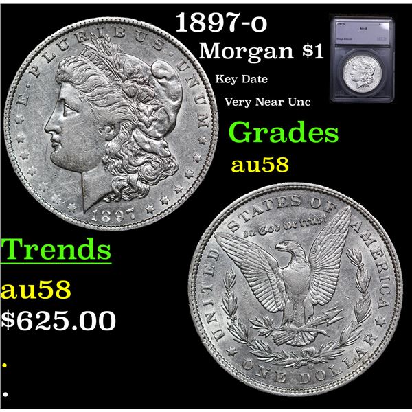 1897-o Morgan Dollar $1 Graded au58 By SEGS