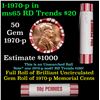 Image 1 : Shotgun Lincoln 1c roll, 1970-p 50 pcs Bank 50c Wrapper.