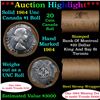 ***Auction Highlight*** Full Roll of Silver 1964 Canadian Dollar with Queen Elizabeth II, 20 Coins i