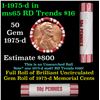 Image 1 : Shotgun Lincoln 1c roll, 1975-d 50 pcs Bank 50c Wrapper.