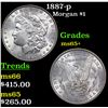 1887-p Morgan Dollar $1 Grades GEM+ Unc