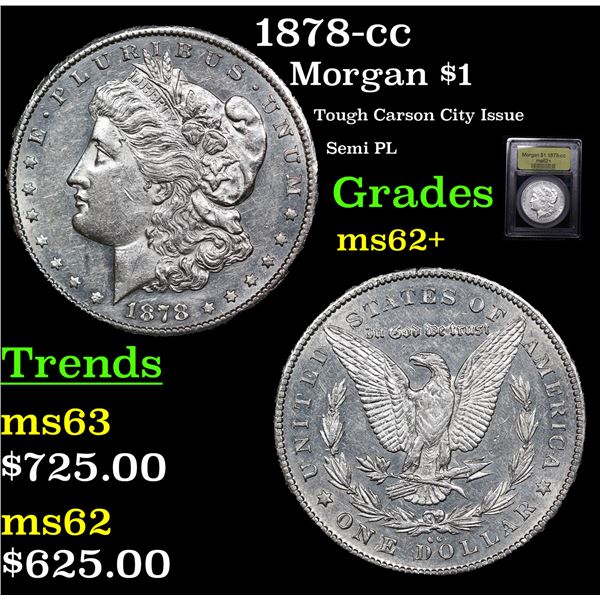 1878-cc Morgan Dollar $1 Graded Select Unc By USCG