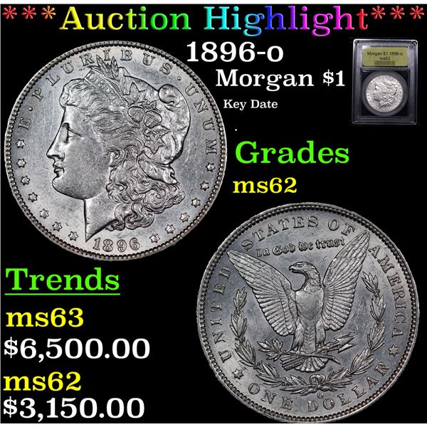 ***Auction Highlight*** 1896-o Morgan Dollar $1 Graded Select Unc By USCG (fc)