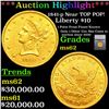 ***Auction Highlight*** 1841-p Gold Liberty Eagle Near TOP POP! $10 Graded ms62 By SEGS (fc)