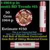 Image 1 : Shotgun Lincoln 1c roll, 1964-p 50 pcs Bank 50c Wrapper.