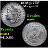 Image 1 : 1878-p 7TF Morgan Dollar $1 Grades Choice Unc