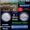 Image 1 : Buffalo Nickel Shotgun Roll in Old Bank Style '  Abbott Coin Counter' Wrapper 1937 & d Mint Ends