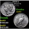 Image 1 : 1924-s Peace Dollar $1 Grades Select Unc