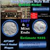 Image 1 : Buffalo Nickel Shotgun Roll in Old Bank Style '  Abbott Coin Counter' Wrapper 1937 & p Mint Ends
