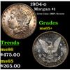 Image 1 : 1904-o Morgan Dollar $1 Grades GEM+ Unc