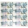 Image 1 : Lot of 8 Canada 1986 $5 UNC