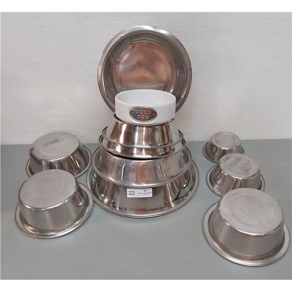 9 Dog Dishes for Food or Water - Various Sizes