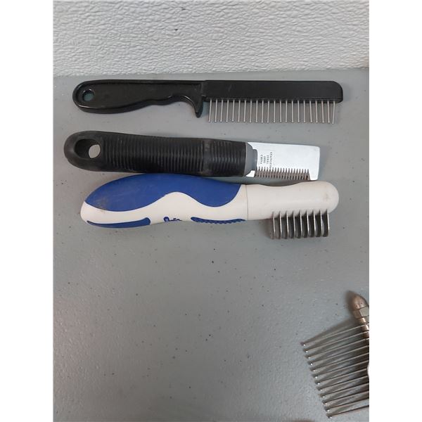 Assortment of Dog Grooming Brushes & Combs