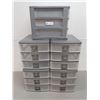 Image 1 : 5 Plastic - 3 Drawer Storage Units 10 1/2 Wide x 14 Deep X 11 High