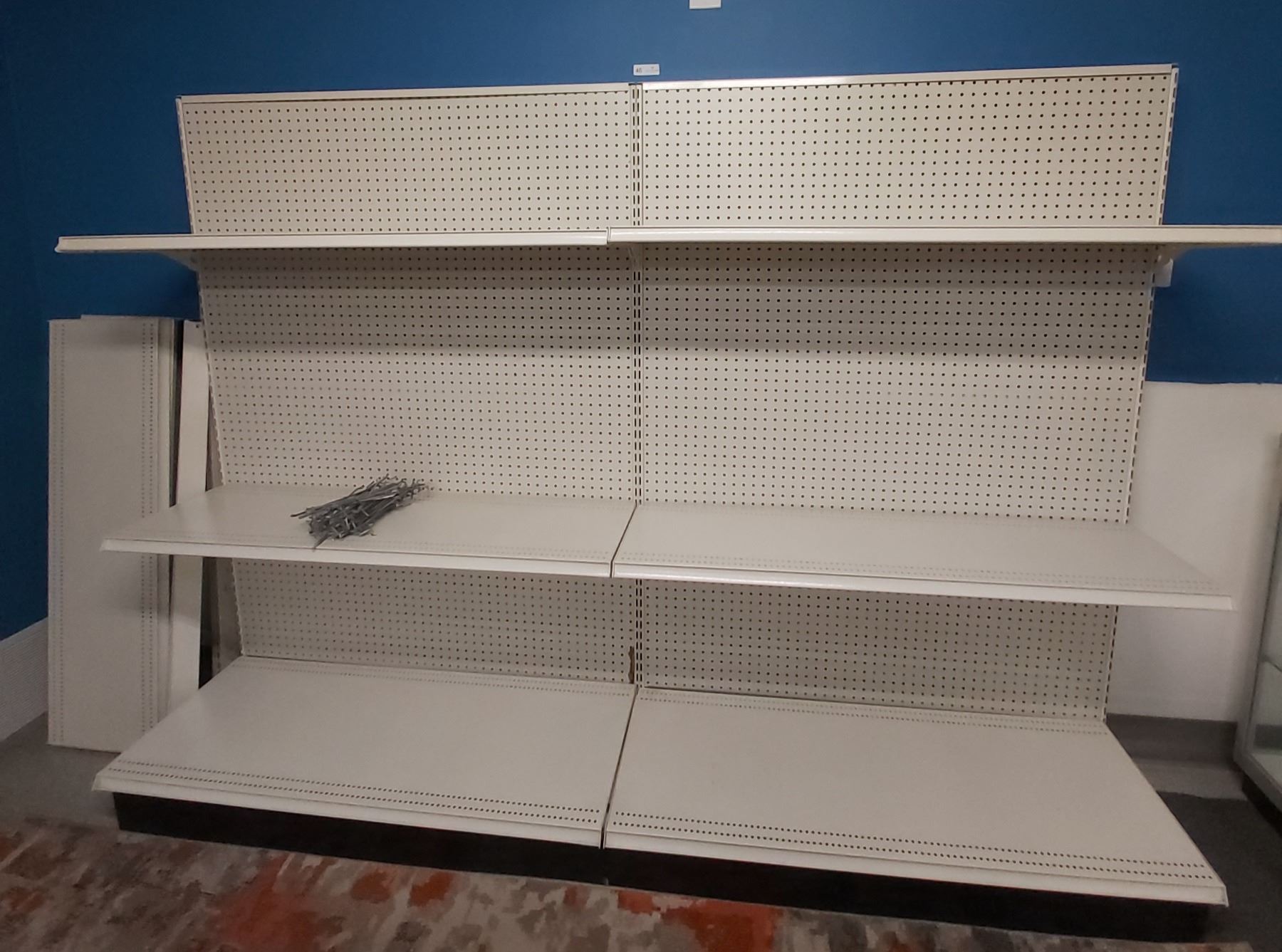 Gondola Shelving Unit 8 Feet Wide x 1 Foot Deep x 6 Feet High, & 8