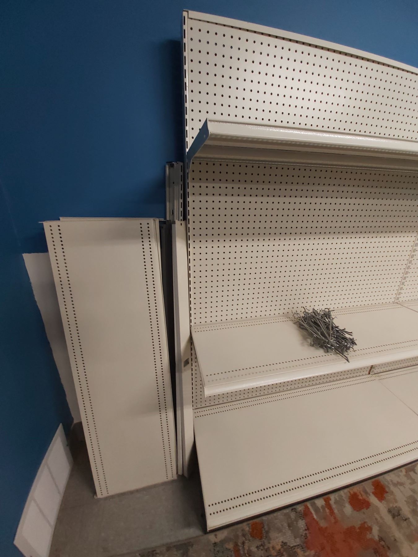 Gondola Shelving Unit 8 Feet Wide x 1 Foot Deep x 6 Feet High, & 8