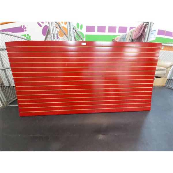 Red Slatwall Section  8 Feet Long x 4 Feet High