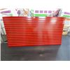Image 1 : Red Slatwall Section  8 Feet Long x 4 Feet High