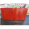 Image 1 : Red Slatwall Section  8 Feet Long x 4 Feet High