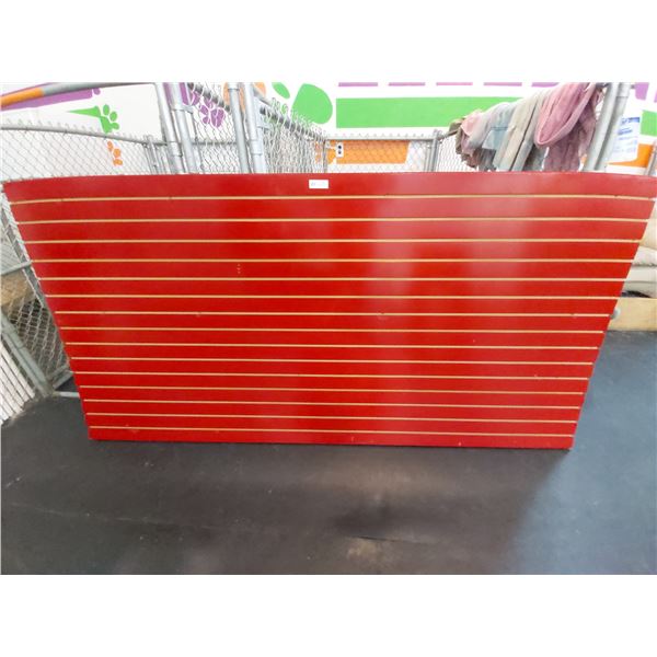 Red Slatwall Section  8 Feet Long x 4 Feet High