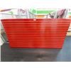 Image 1 : Red Slatwall Section  8 Feet Long x 4 Feet High