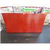 Image 1 : Red Slatwall Section  8 Feet Long x 4 Feet High