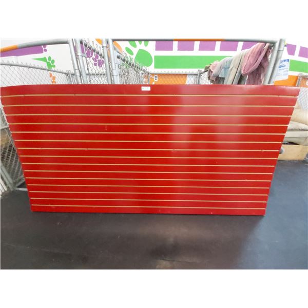 Red Slatwall Section  8 Feet Long x 4 Feet High