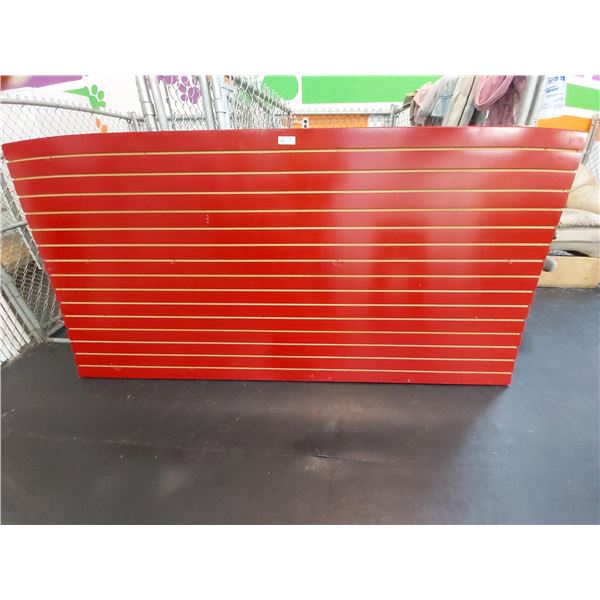 Red Slatwall Section  8 Feet Long x 4 Feet High