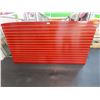 Image 1 : Red Slatwall Section  8 Feet Long x 4 Feet High