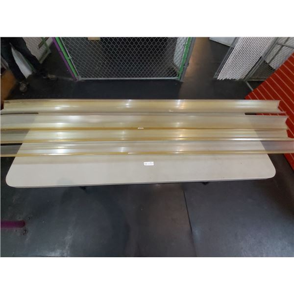 9 Plastic Shelves for Slatwall - 8 feet long