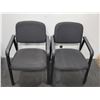 Image 1 : 2 Black Fabric Reception Chairs