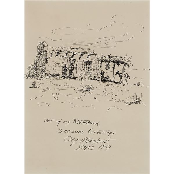 Olaf Wieghorst-Mexican Casita
