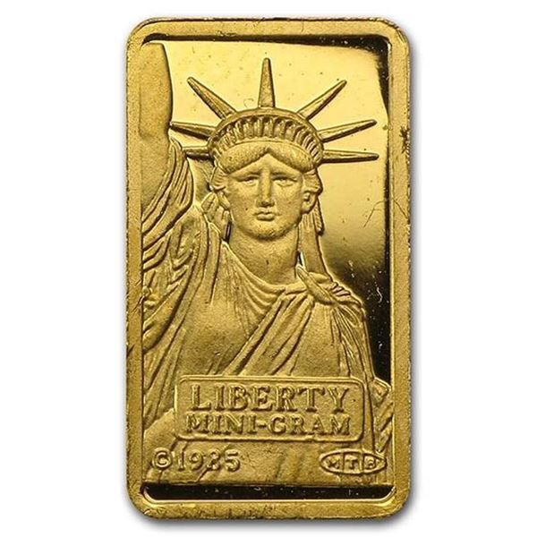 1 Gram 24K Gold .9999 Pure Gold Liberty GOLD BAR Credit Suisse