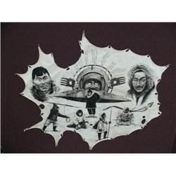 Anngayou Sealskin pen and ink.  Min. bid is $3800