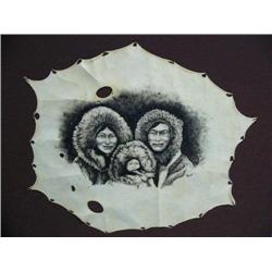 Anngayou Sealskin drawing  Min bid is $2400
