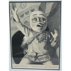 Machetanz stone lithograph,  Min bid is $1150