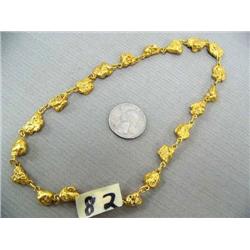 Gold nugget necklace