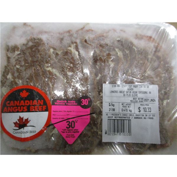 SHELF PULLS (AS IS0:  STIR FRY STRIPS (APPROX. $10.33)