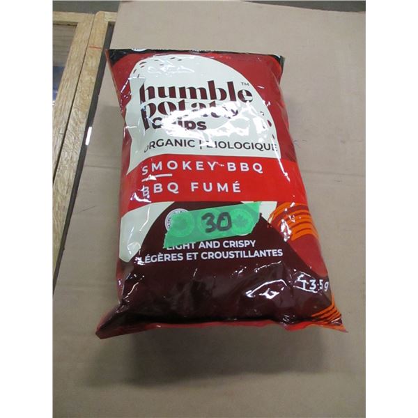 SHELF PULLS (AS IS):  SMOKY BBQ HUMBLE CHIPS (135G)