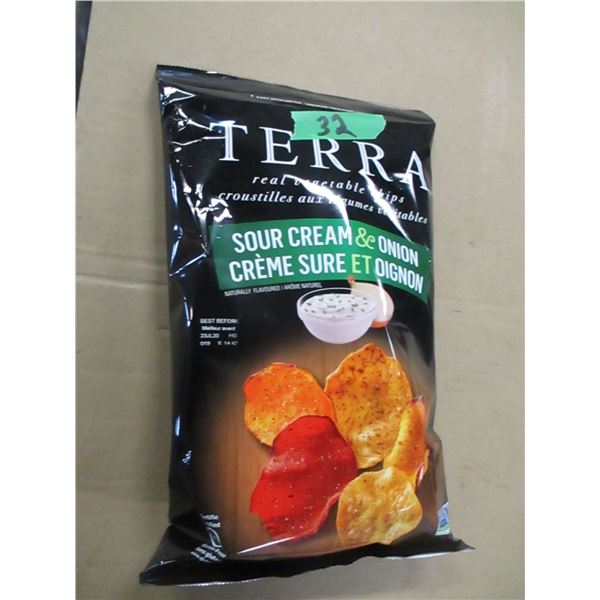 SHELF PULLS (AS IS):  TERRA SOUR CREAM & ONION CHIPS (141G)