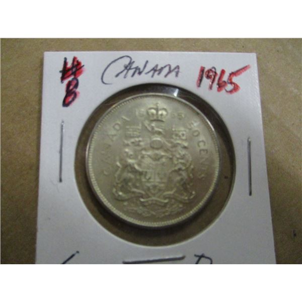 1965 CANADA SILVER HALF DOLLAR