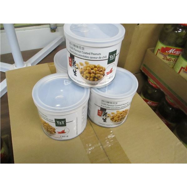 SHELF PULLS (AS IS):  CHILI FLAVOR PEANUTS (4 X 140 G CANS) - PER BUNDLE