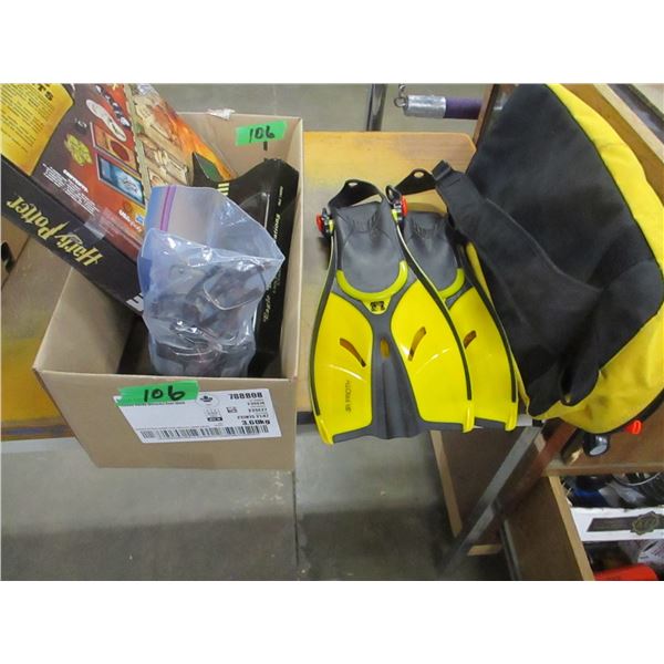 BOX C/W FLIPPERS, GAME BANK, ETC