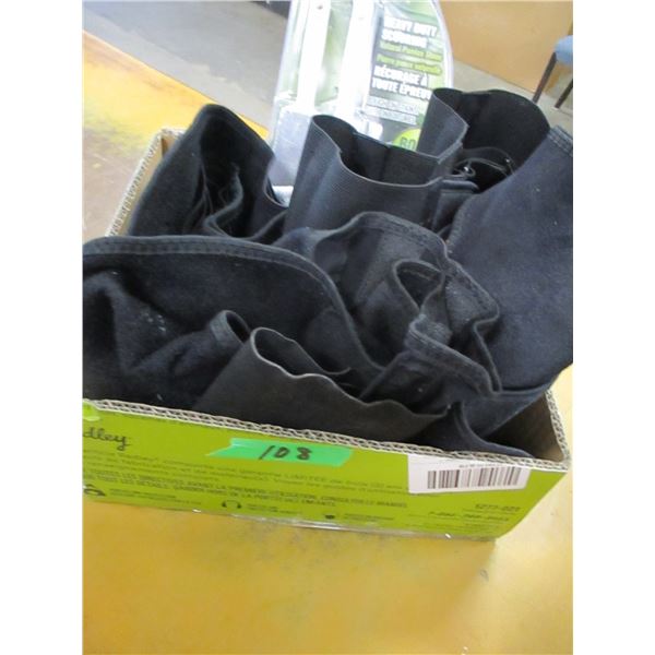 BOX C/W SUPPORTS, SCOURING STONE, ETC