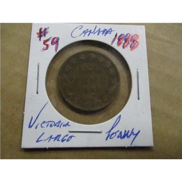 1888 CANADA VICTORIAN LARGE PENNY