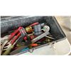 Image 4 : TOOLBOX WITH CONTENTS, ELECTRIC SCREW GUN AND TRAY OF ALLEN KEYS AND MORE