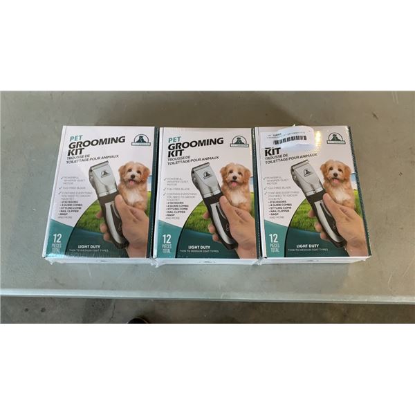 3 NEW/SEALED PET GROOMING KITS