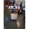 Image 1 : MOUNTED ROUTER TABLE WITH ROUTER AND 3 DRAWERS OF SUPPLIES