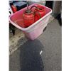 Image 2 : COCA COLA ROLLING BIN WITH 2 PUMP SPRAYERS ONE NEEDS TOP